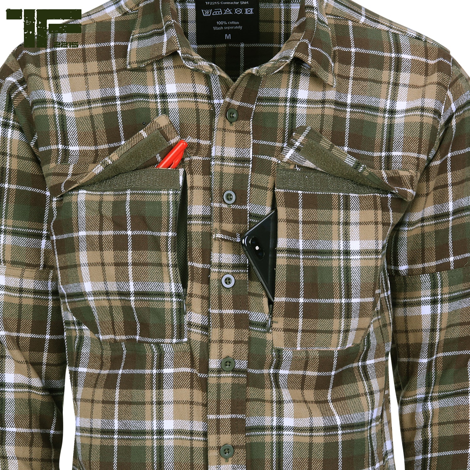 Contractor Flannel Skjorte Brun by TF-2215