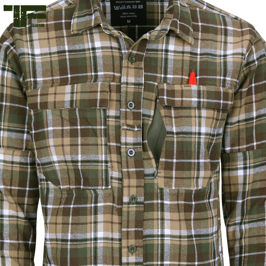Contractor Flannel Skjorte Brun by TF-2215
