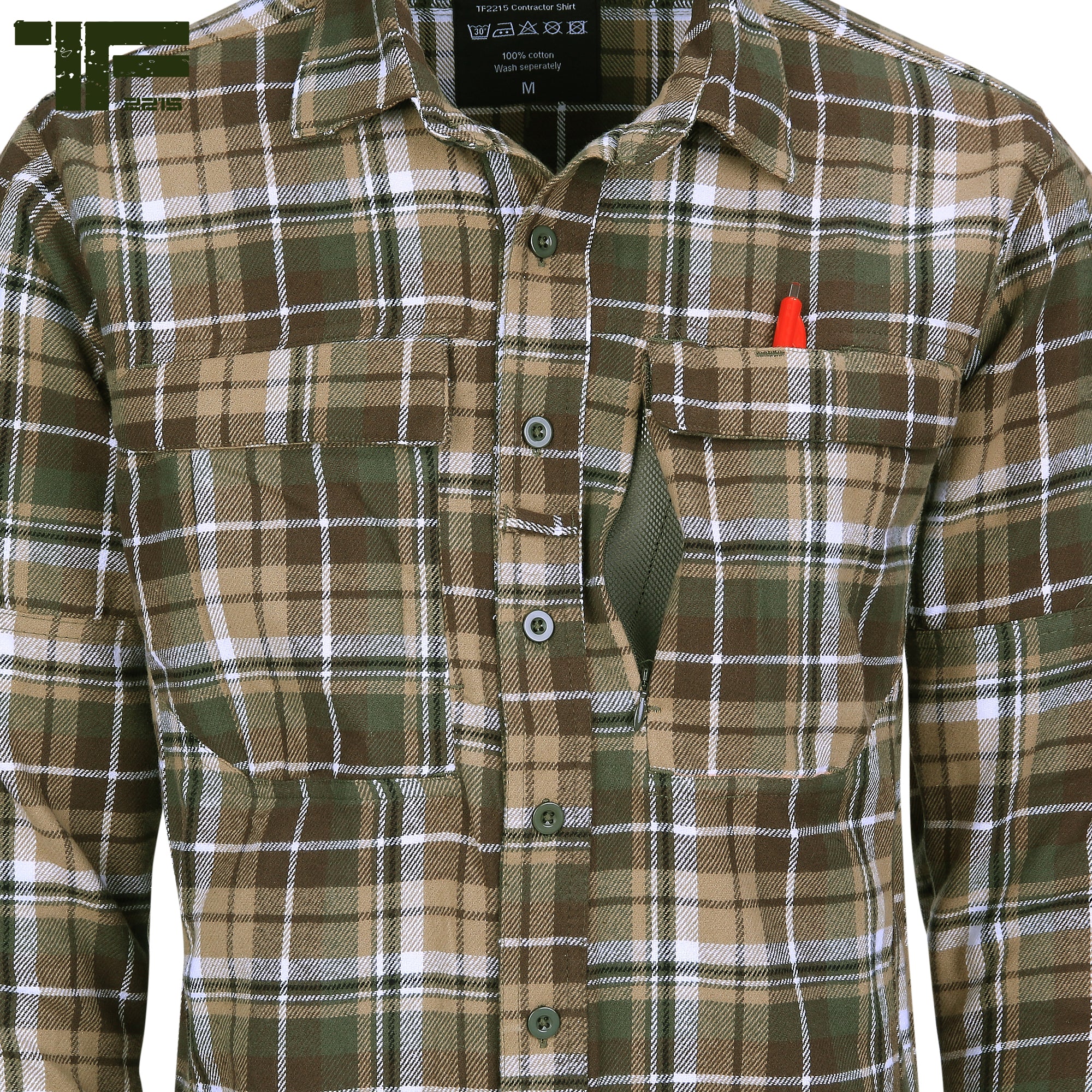 Contractor Flannel Skjorte Brun by TF-2215