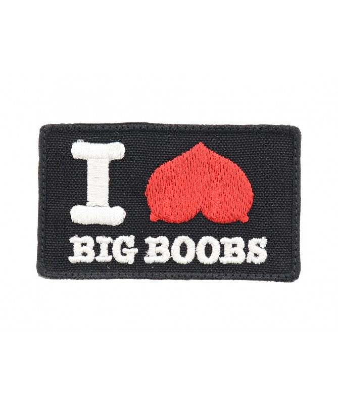 PATCH I Love Big Boobs (med velcro bagside)