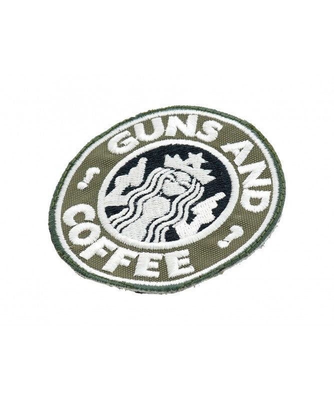 PATCH Guns And Coffee (med velcro bagside)