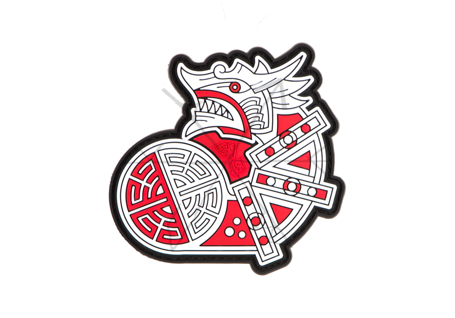 PATCH Viking Dragon Ship Head (med velcro bagside)