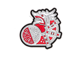 PATCH Viking Dragon Ship Head (med velcro bagside)