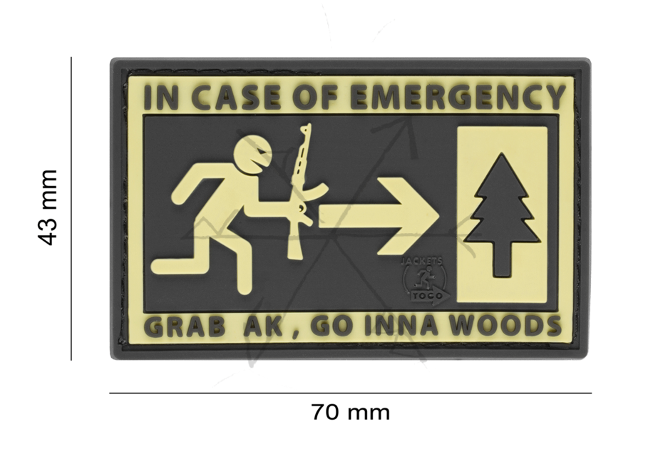 PATCH In Case of Emergency (med velcro bagside)