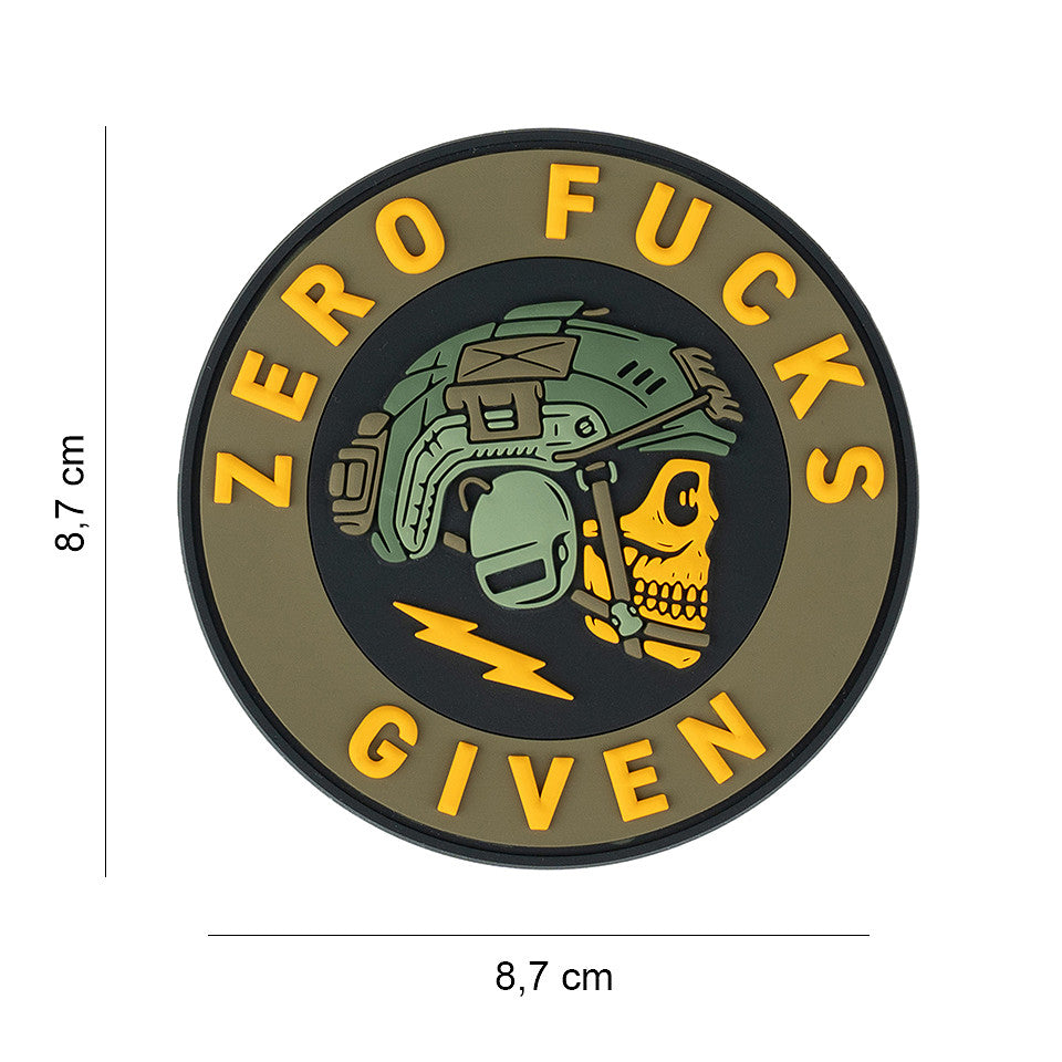 PATCH PVC Zero Fucks Given (med velcro bagside)