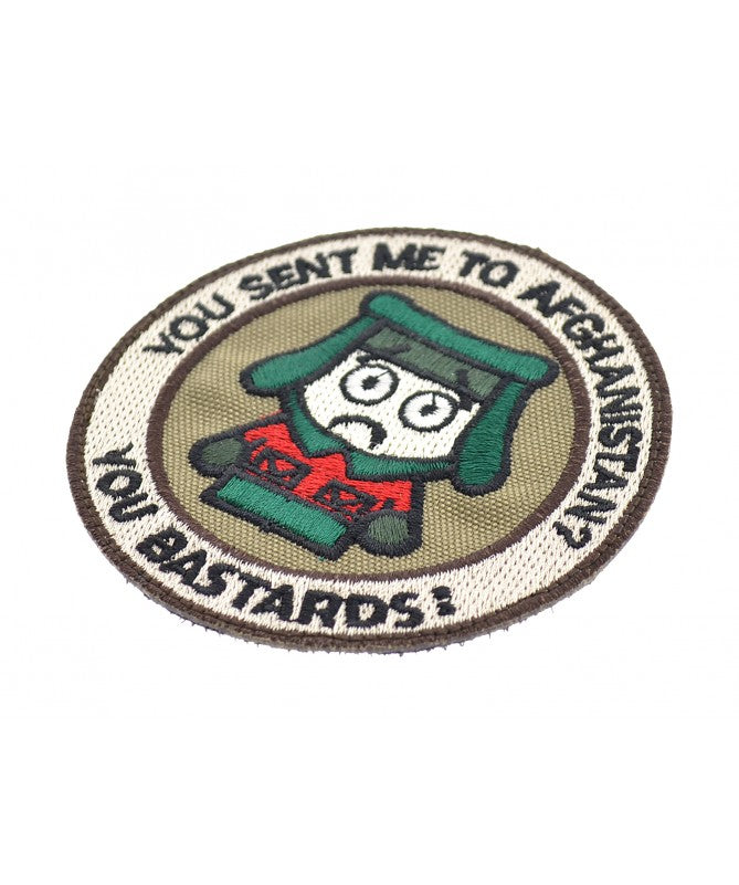 PATCH South Park Kenny You Bastards! Tan 499 (med velcro bagside)