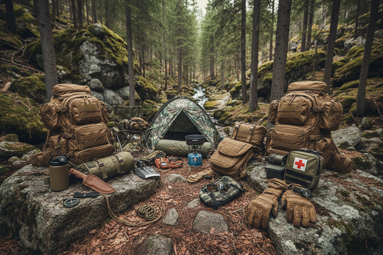 tactical outdoor gear in the natur